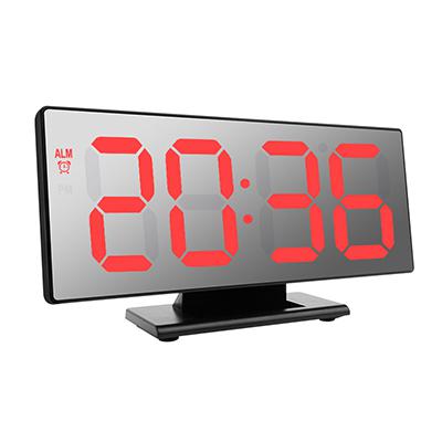 LED Digital Alarm Clock Mirror Electronic Clocks Multifunction Large LCD Display Digital Table Clock with Temperature Calendar