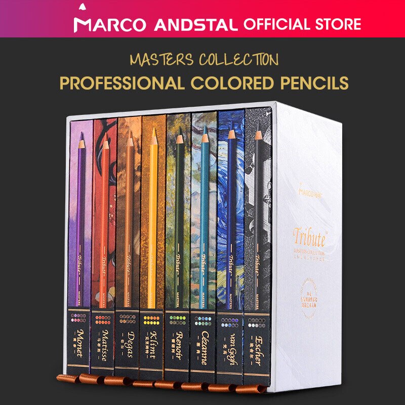 Marco MASTERS COLLECTION 80 Farben Professionelles Fine Artist Ölfarbstift-Set Zeichenfarbe Buntstifte Künstlerbedarf