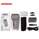 Electric Shaver for Men Razor Machine Shaving Beard Trimmer UsbCable Retro Reciprocating Double Cutter Head Electroplating Body