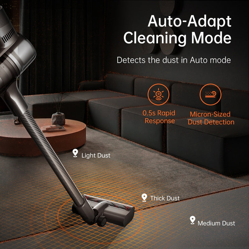 Dreame T30 Cordless Vacuum Cleaner For Home, 27000Pa 190AW 90 min Runtime, Smart Adjustment, Handheld Wireless Home Appliance