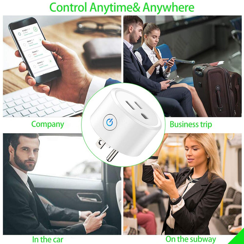 Smart Plug WiFi Mini Socket Smart Outlet, Work with Alexa and Google Home, No Hub Required, Remote Control your Devices