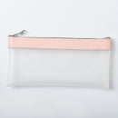Simple Transparent TPU Leather Korean Fashion INS Pencil Bag Pouches Stationery Organizer Pencil Case Pencilcase School Pen Case