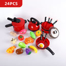 Kids Pretend Play Toy Mini Kitchen Toys Cookware Pot Pan Simulation Kitchen Utensils Cooking Toys For Boys