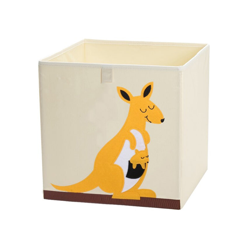 13 inch Foldable Embroidery Animal Cube Storage Box Oxford Fabric Kids Toys Organizers Bins Chest Organizer for Kids Nursery