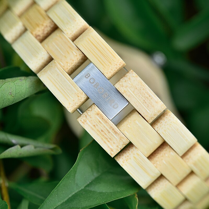 BOBO BIRD Ladies Luxury Watches Bamboo Wooden Fashion Unique Women Quartz Wrist Watch relogio feminino with Diamond