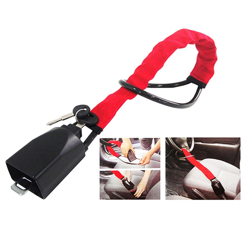 Car Anti theft Lock Car Steering Wheel Steel Lock To Safety Belt SUV Car Anti-Theft Lock Security With 2 Keys Anti-Theft Tool