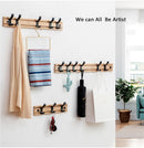 Nordic Fashion Style Bedroom Furniture Coat Rack Clothes Hanger Hooks Living Room Closet Bamboo Hat Racks Coat Hanger Wall Hook