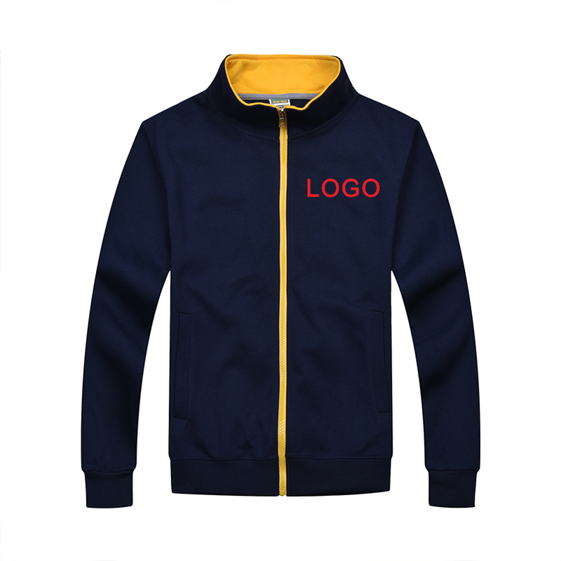 YOTEE, otoño e invierno, informal, de alta calidad, con cuello levantado, chaqueta con cremallera, logotipo personalizado, chaqueta para hombres y mujeres