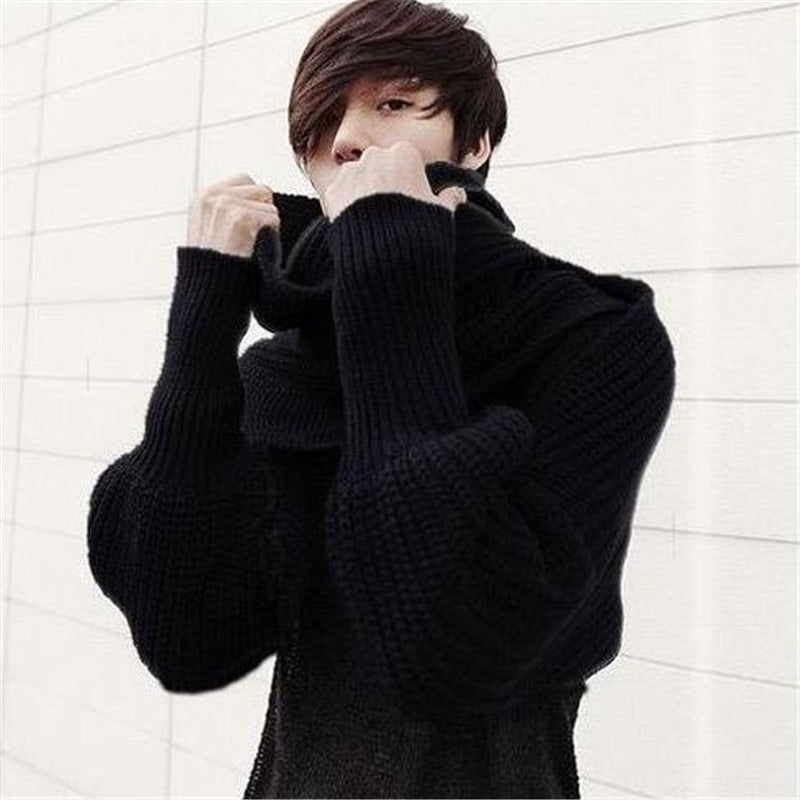 Women Scarf Poncho Women Scarves Womens 2023 Winter Fashion Women Knitted Long Sleeve Wrap Shawl Scarf Echarpe Femme Hiver