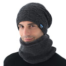 Xthree Men's Beanies Winter Skullies Knitted Hat Scarf  With Lining Wool Male Gorras Bonnet Winter Hats For Men Beanies Hats