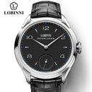 LOBINNI Seagull Mecánico Movimiento de cuerda a mano Relojes masculinos Lujo Suiza Marca Hombre Reloj impermeable Reloj de pulsera masculino