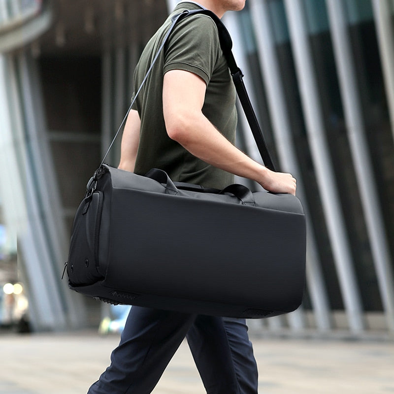 Fenruien, nuevo bolso de viaje multifunción de gran capacidad para hombre, bolso de equipaje, bolso de mano impermeable para ordenador portátil de 17 pulgadas con bolsa para zapatos