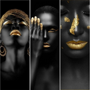 African Woman Posters and Prints Wall Art Black Hands Holding Silver Jewelry Canvas Painting Wall Pictures For Living Room Decor