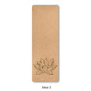 Naturkork-TPE-Yogamatte für Fitness-Sportmatten, Pilates-Übungen, rutschfeste Yogamatte mit Positions-Körperlinien-Trainingspad 183 * 61