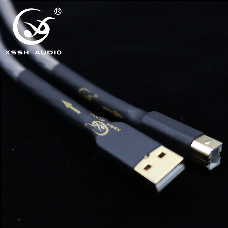Yivosound alta calidad HIFI USB tipo 2,0 3,0 Cables plateado OCC cobre AB para cable de audio DAC