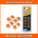 8pcs/Pack Copper RHS-03 Ram Heatsink For DDR DDR2 DDR3 Heat Sink Radiator