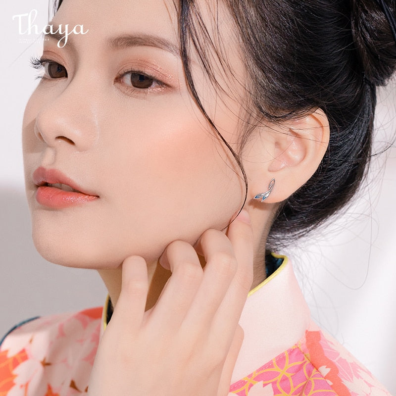 Thaya 100% S925 pendiente colgante de plata de ley púrpura claro colgante de alta calidad para mujer pendiente serie china joyería fina