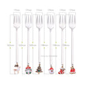 Wholesale Christmas Coffee Spoon &amp; Fork Sets Coffee Stirring Spoon Creative Dessert Tea Spoon Shovel Christmas Gift Box