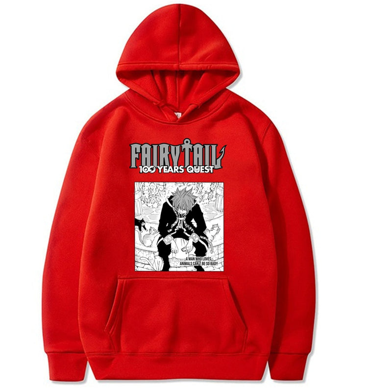 Women Hoodies Fairy Tail  Women Pullovers Hoodies Sweatshirts Natsu Print Anime Hoody Streetwear Tops