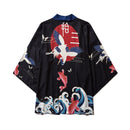 Bebovizi Japan Style Clothes Men Summer Streetwear Cat Print Kimono Cardigan Mandarin Robe Men Unisex Japanese Trend Kimonos