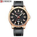Watches CURREN for Men Luxury Brand Fashion  Quartz Wristwatch with  Leather Strap  Casual Business Clock Male
