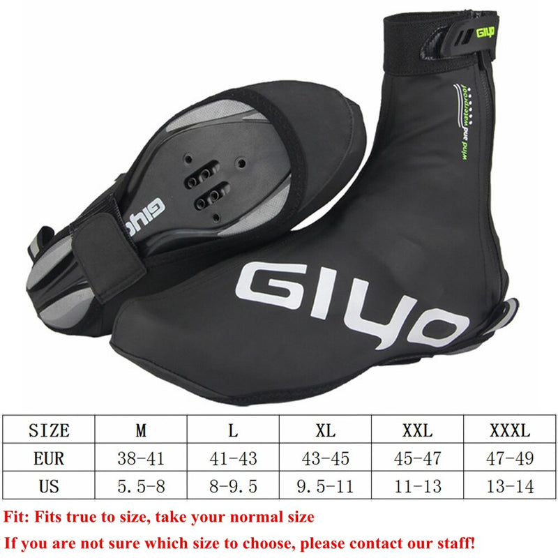 Cycling Overshoes Waterproof Shoes Covers Winter Fleece Warm Reflective for Bike Lock Shoe Bike Shoe Cover Protector