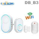 Wifi Doorbell Alarm System Intelligent Wireless Doorbell Strobe Tuyasmart app 58 sound compatible 433MHz wireless detectors