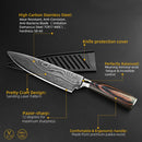 Kitchen Knife 1-9pcs Chef Knives 7CR17 440C High Carbon Stainless Steel Damascus Drawing Gyuto Cleaver Set Slicer Santoku Knife