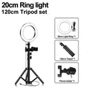 LED Ring Light 16/20/26cm 5600K Dimmable Selfie Ring Lamp With Tripod Phone Holder USB Plug Photo Studio Photography Lighting