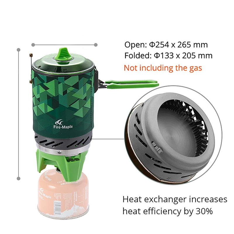 Quemador de estufa de Gas para exteriores Fire Maple X2, sistema de cocina portátil turístico con olla intercambiadora de calor, FMS-X2, Camping, senderismo, cocina de Gas