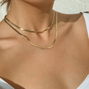 2021 Dünne Schlangenkette Halskette Für Frauen Mode Kragen Gold Halsband Halsketten Party Zubehör Minimalistischen Schmuck