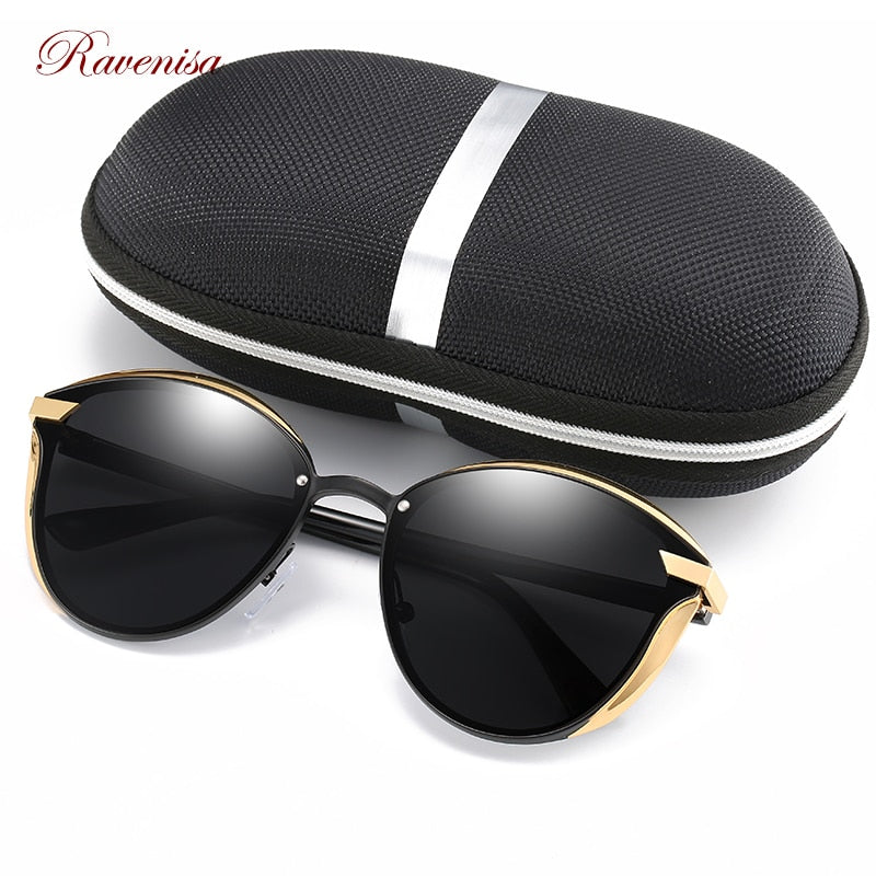 Ravenisa Luxury Polarized Sunglasses Women Round Sun glassess Ladies lunette de soleil femme