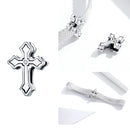 WOSTU 925 Sterling Silver Circle Charm Round CZ Bead Bead Clip Fit Original reflection Charm Bracelet Jewelry Accessories CQX101