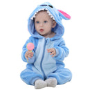 Baby Kostüm Blaustich Cosplay Anime Junge Mädchen Halloween Pyjamas 1-3 Jahre Kinder Kind kawaii Niedlicher Reißverschluss Kigurumis Overall