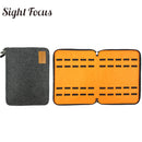 Sight Focus 40 Slot Felt Watch Organizer Box Gray Watch Storage Case Pouch Double Layer Watch Strap Band Organizer Holder Bag