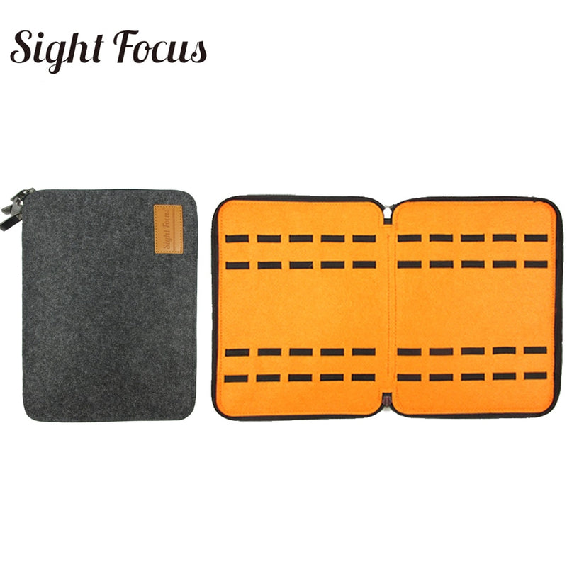 Sight Focus 40 Slot Felt Watch Organizer Box Gray Watch Storage Case Pouch Double Layer Watch Strap Band Organizer Holder Bag