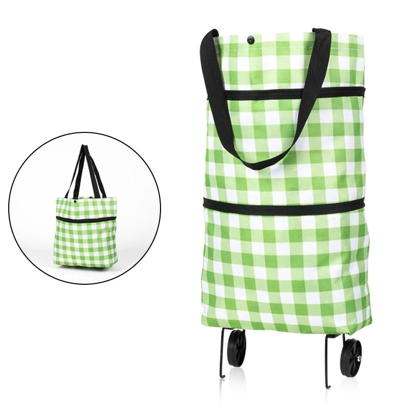 Carrito de compras plegable, bolsa con ruedas, bolsas de compras plegables, bolsas de comestibles reutilizables, organizador de alimentos, bolsa de verduras