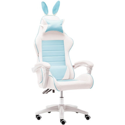 Bürostuhl WCG Computer-Gaming-Stuhl Liegesessel mit Fußstütze Internet-Café Gamer-Stuhl Büromöbel Rosa Stuhl