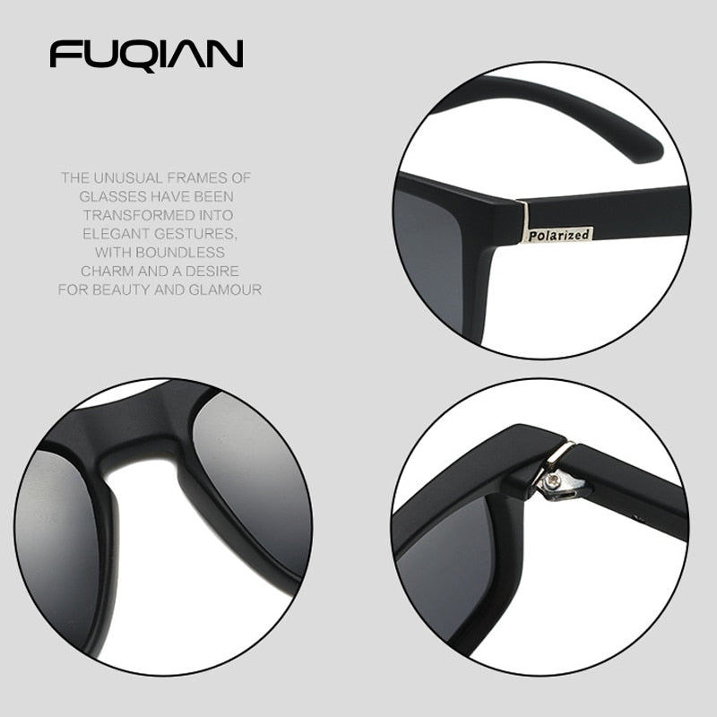 FUQIAN 2022 New Hiking Polarized Sunglasses Men Women Fashion Fishing Glasses Vintage Camping Driving Sport Eyewear Goggle