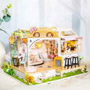 Cutebee DIY Dollhouse Kit Apartment Loft Wooden Miniature Doll Houses With Furniture LED Lights for Children Birthday Gift