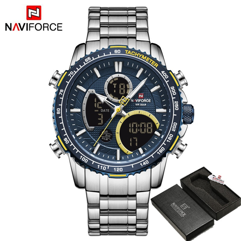 NAVIFORCE Herrenuhr Luxusmarke Digitale Sportuhren Herren Quarz Armbanduhr Männlich Leuchtende Wasserdichte Uhr Relogio Masculino