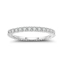 GEM'S BALLET Women's Wedding Ring 925 Sterling Silver Wedding Band Eternity 0.87Ct 2mm EF color Moissanite Ring Fine Jewelry