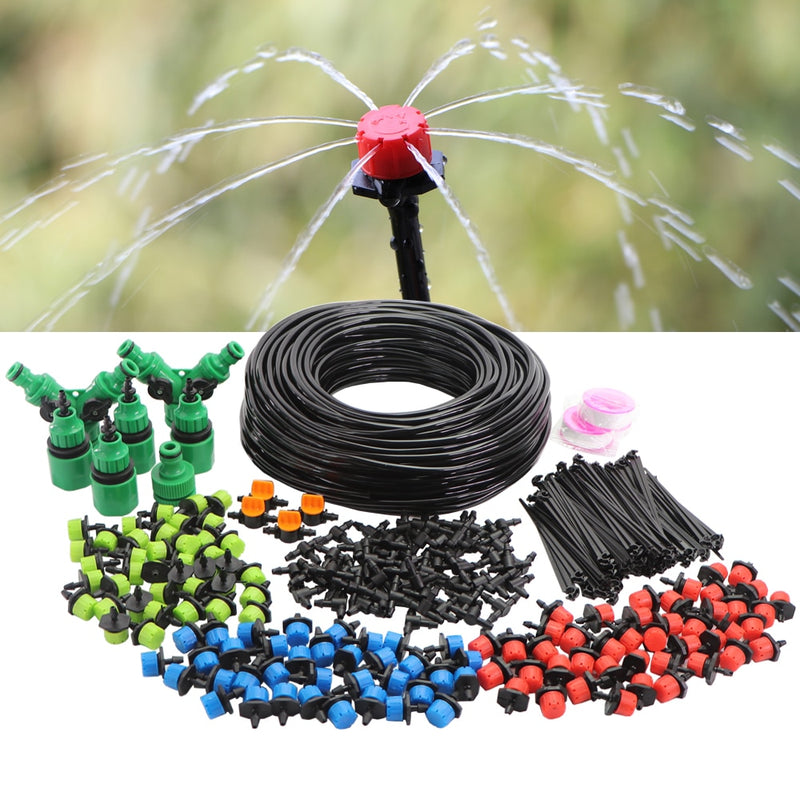 5-50m Micro Drip Irrigation Watering Kit 8 Hole Adjustable Flow Dripper Atomizer Garden 4/7mm Hose Spray Misting Cooling System
