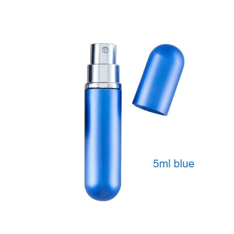 5ml Portable Refillable Mini Spray Perfume Bottle Travel Aluminum Atomizer Empty Cosmetic Container Free Custom Logo