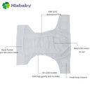 Miababy Hook&Loop OS Pocket Cloth Diaper,with one pockets,waterproof and breathable,for 3-15 kg baby