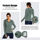 Sportswear Woman'S Sports Jacket Women'S Matte Brushed Full Zip Up Hoodie Coats Outerwear Hooded Workout Sports Jackets Pockets