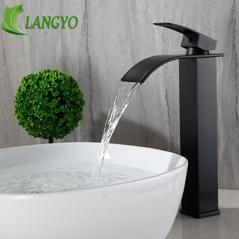 BECOLA Bathroom Faucet Basin Faucet Black Antique Brass European Style Tap Waterfall Faucet Free Shipping LT-503J
