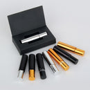 50 unids/lote 10ml caja de embalaje botella de aceite esencial botella de bola de rodillo de acero inoxidable botella de vidrio de Perfume cosmético de viaje