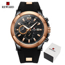 REWARD Watch Men Silicone Big Dial Waterproof Watches Men Sport Quartz Wristwatch Chronograph Top Luxury Brand Relogio Masculino