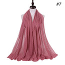 Luxuey Pom Pom Bubble gasa Hijab bufanda mujer chal largo Wrap musulmán diadema Maxi islámico Sjaal 180*70cm